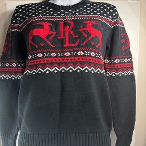 Polo Ralph Lauren Black and Red Crewneck Sweater